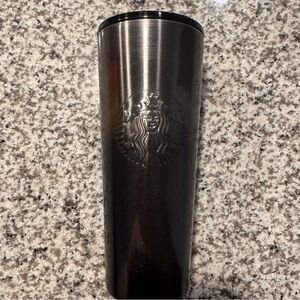 Starbucks Metallic Glitter Black Ombre Stainless Steel Tumbler 24oz